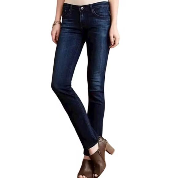 Adriano Goldschmied The Stevie Slim Straight Low Rise Dark Wash Jeans 26R - Picture 1 of 7